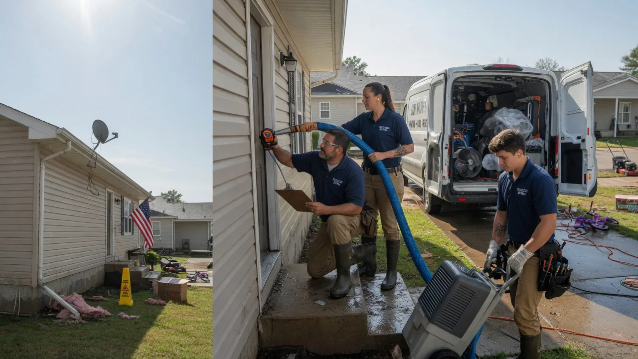 Ceiling Water Damage Restoration in New Cambria, KS near me